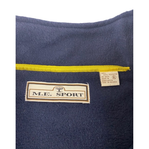 M.E. Sport  1/4 Zip Stand Up  Sweatshirt XL VINTAGE‎ Mens - Picture 4 of 6